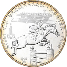 Soviet Union, 5 Roubles, 1980 Olympics - Equestrian Show Jumping, 1978, Saint