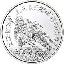 Finland, 10 Euro, Adolf Erik Nordenskiöld, 2007, Vantaa, Silver, MS(65-70)