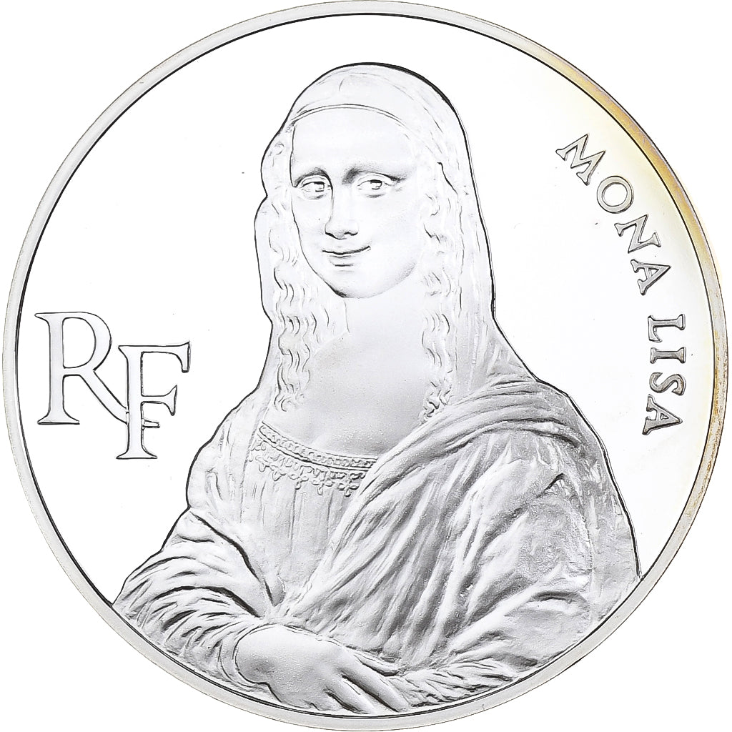 France, 100 Francs, Mona Lisa, 1993, MDP, Proof, Silver, MS(65-70)