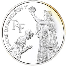 France, 100 Francs, Sacre de Napoléon, 1993, MDP, Proof, Silver, MS(65-70)
