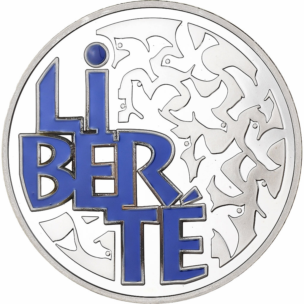 France, 6,55957 Francs, Liberté, 2001, MDP, Proof, Colorized, Silver, MS(65-70)
