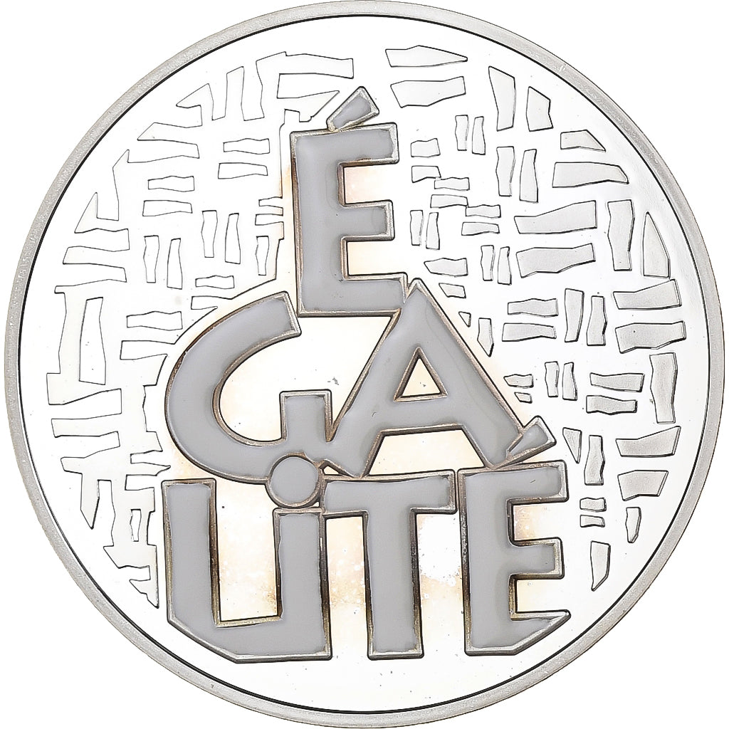France, 6,55957 Francs, Egalité, 2001, MDP, Proof, Colorized, Silver, MS(65-70)