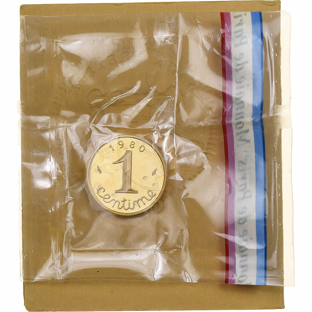 France, 1 Centime, Épi, 1980, MDP, Piéfort, Or, FDC, Gadoury:4.P3