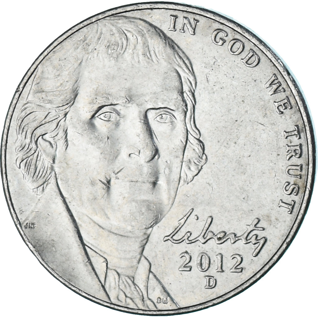 Coin, United States, 5 Cents, 2012
