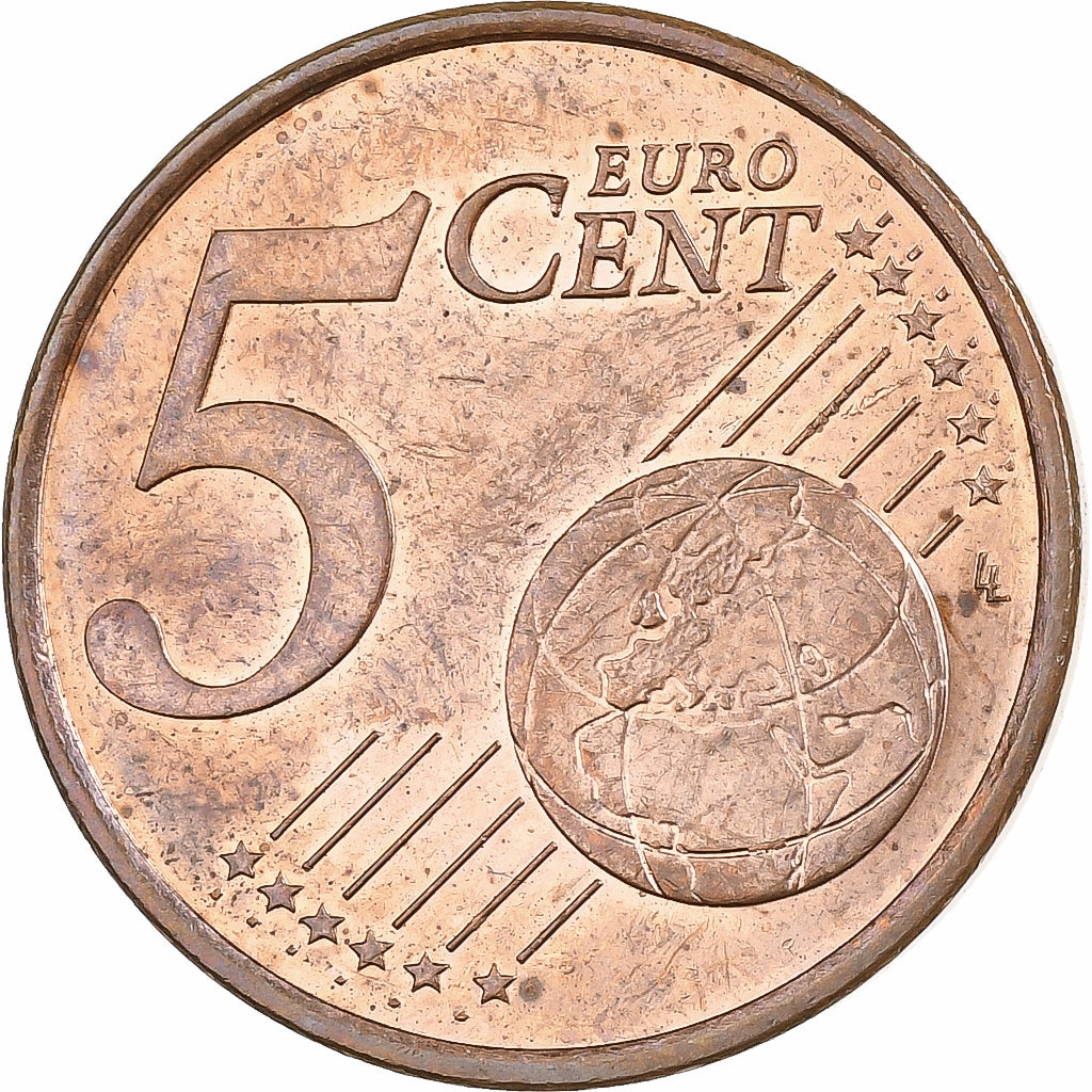 Monaco, 5 Centimes, 2001, MDP, Acciaio placcato rame, SPL-
