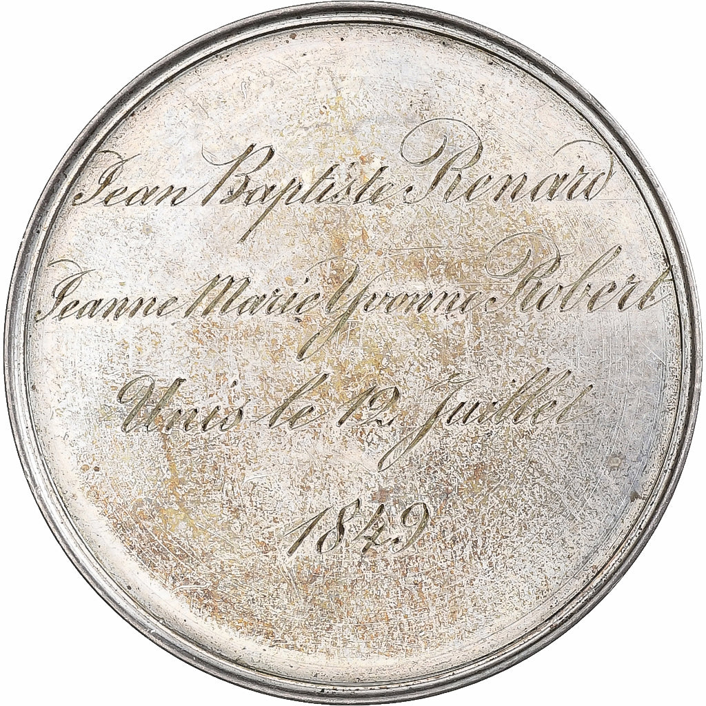 France, Medal, Wedding, 1849, Silver, AU(55-58)