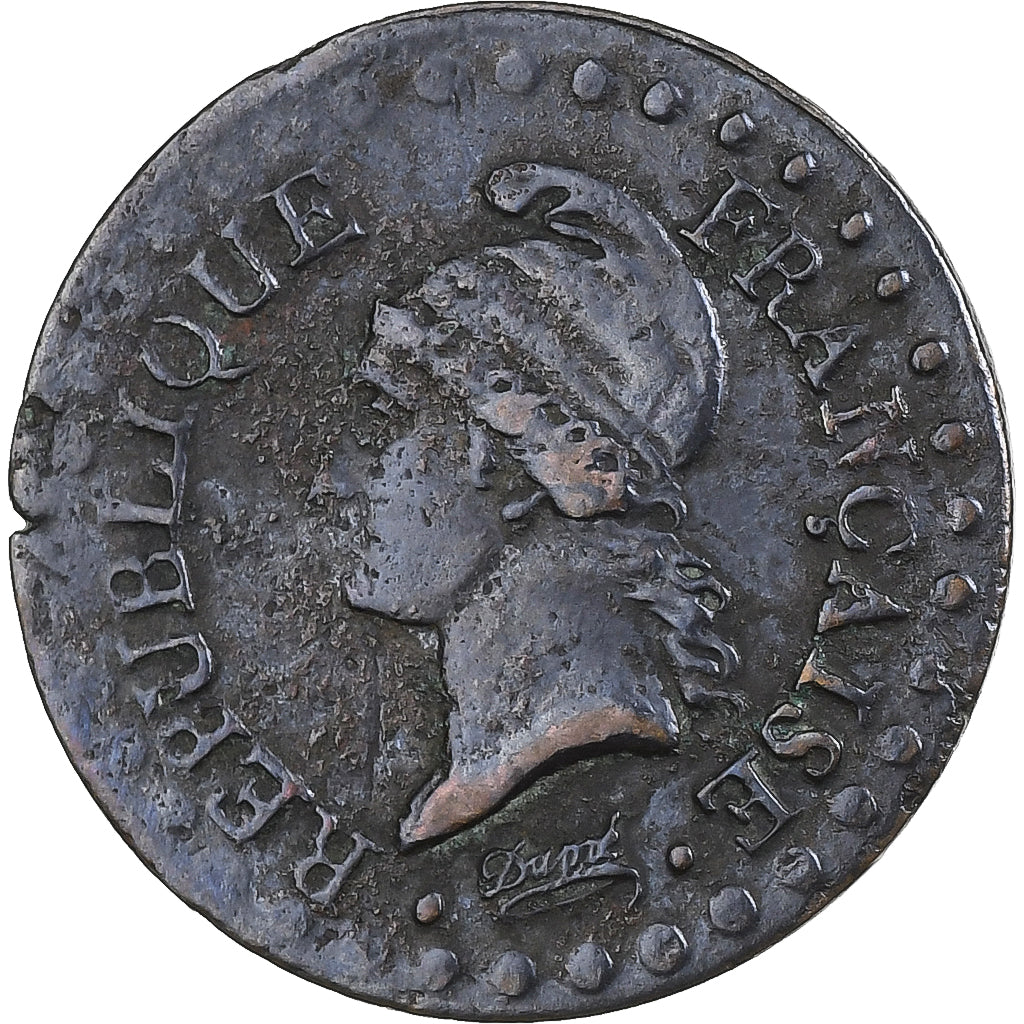 Frankrijk, Centime, Dupré, AN 6, Paris, Koper, FR