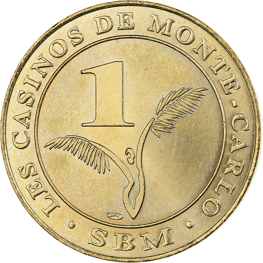 Monaco, Casino Token, Casino Monte-Carlo, 1 Euro, 2001-2002, MDP, Messing, VZ