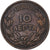 Griekenland, George I, 10 Lepta, 1882, Paris, Bronzen, FR+