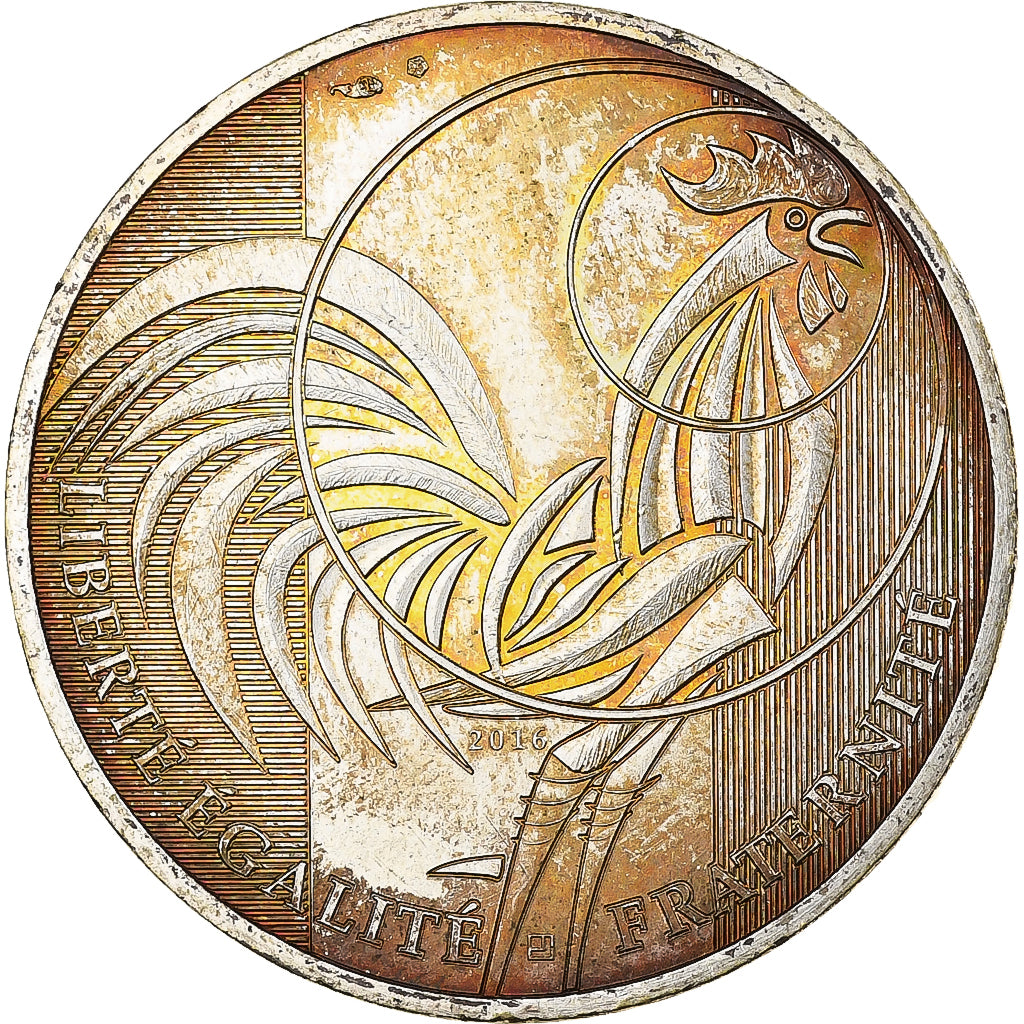 Frankrijk, 10 Euro, Coq, 2016, MDP, Zilver, PR