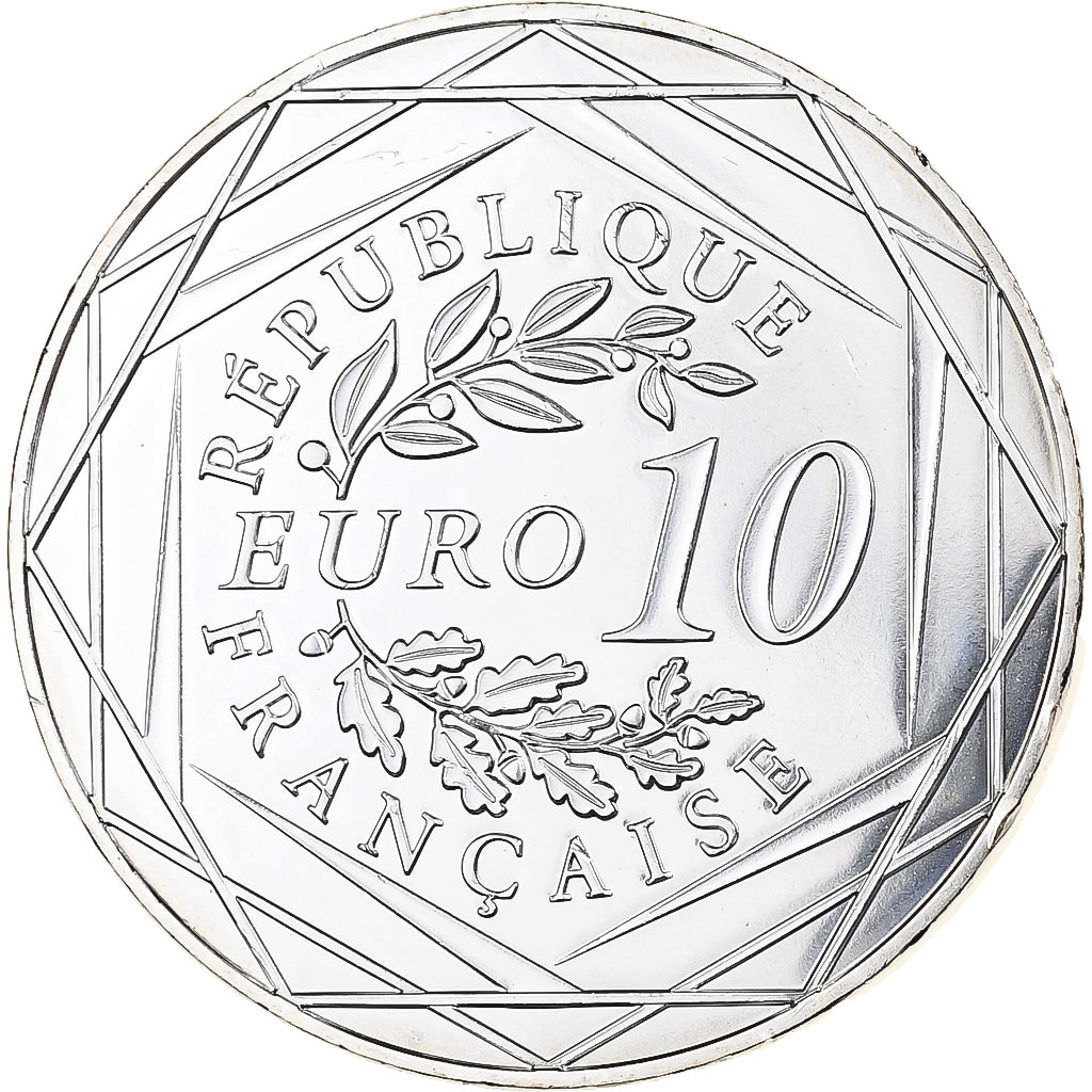 Francia, 10 Euro, Coq, 2016, MDP, Argento, SPL+