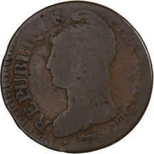 Francia, 5 Centimes, Dupré, AN 5, Lyon, Rame, B+