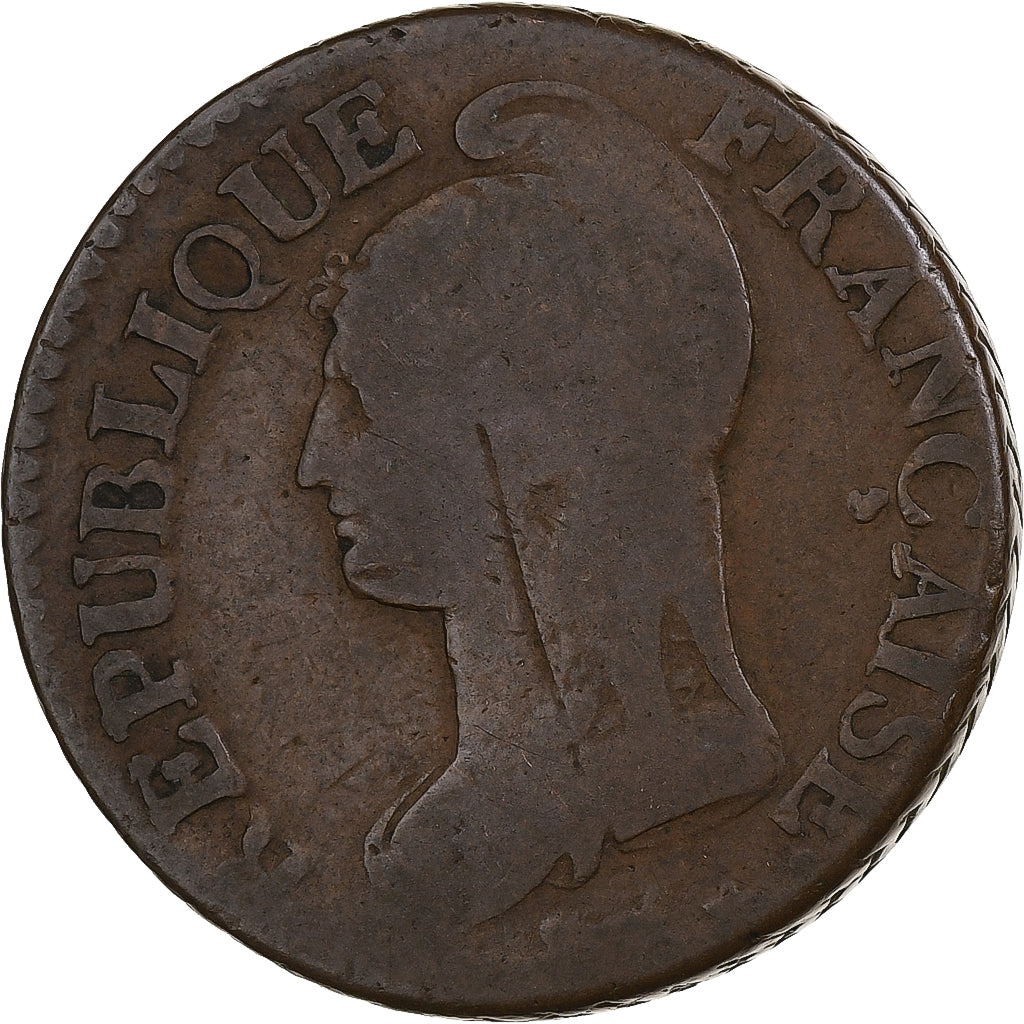 Francia, 5 Centimes, Dupré, AN 7, Paris, Rame, MB