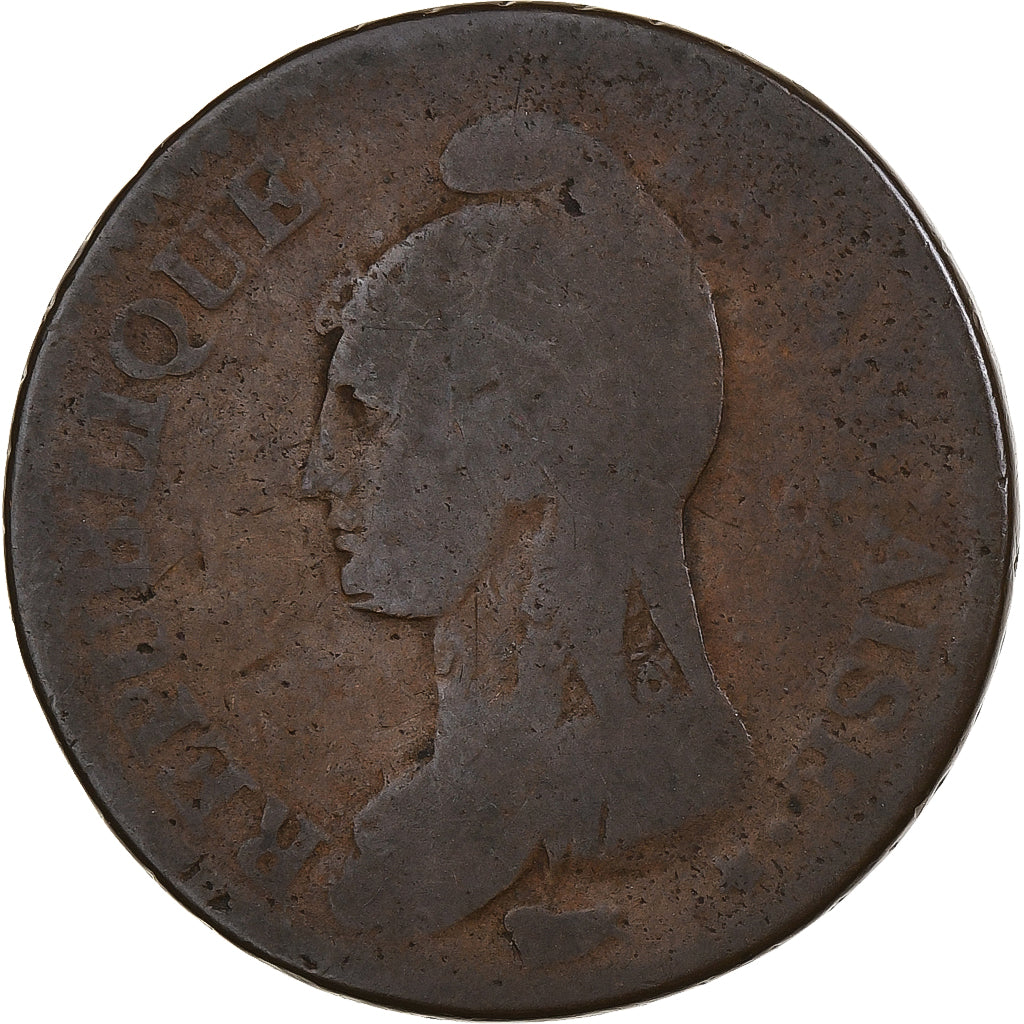 France, Decime, Dupré, AN 8, Bordeaux, Cuivre, TB