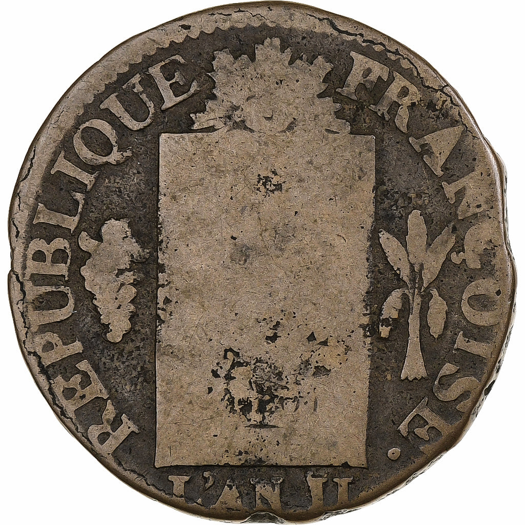 Frankreich, Sol à la balance Françoise, 1793, Dijon, Métal de cloche, SGE+
