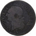 France, Louis XVI, Sol, 1789, Bordeaux, Copper, VF(20-25)