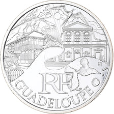 France, 10 Euro, Guadeloupe, 2011, MDP, Silver, MS(65-70)