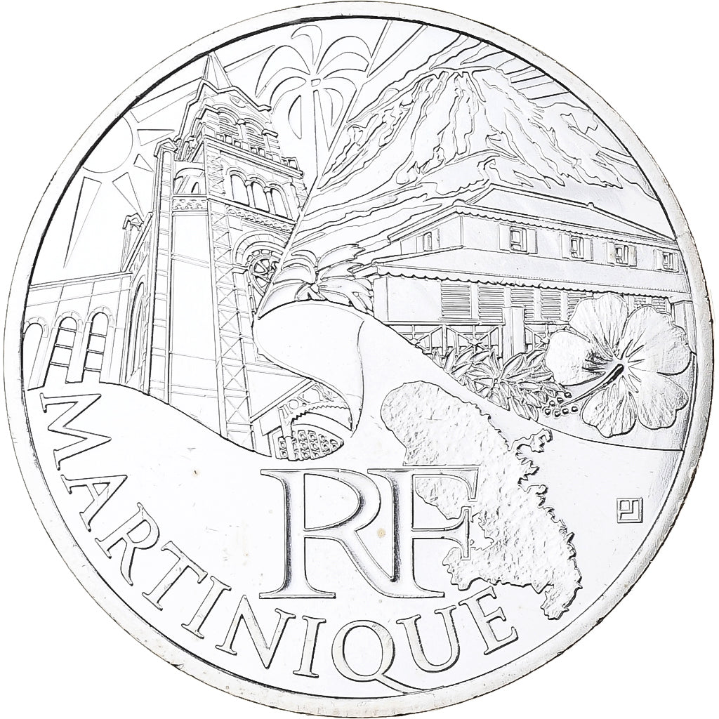 Frankreich, 10 Euro, Martinique, 2011, MDP, Silber, STGL