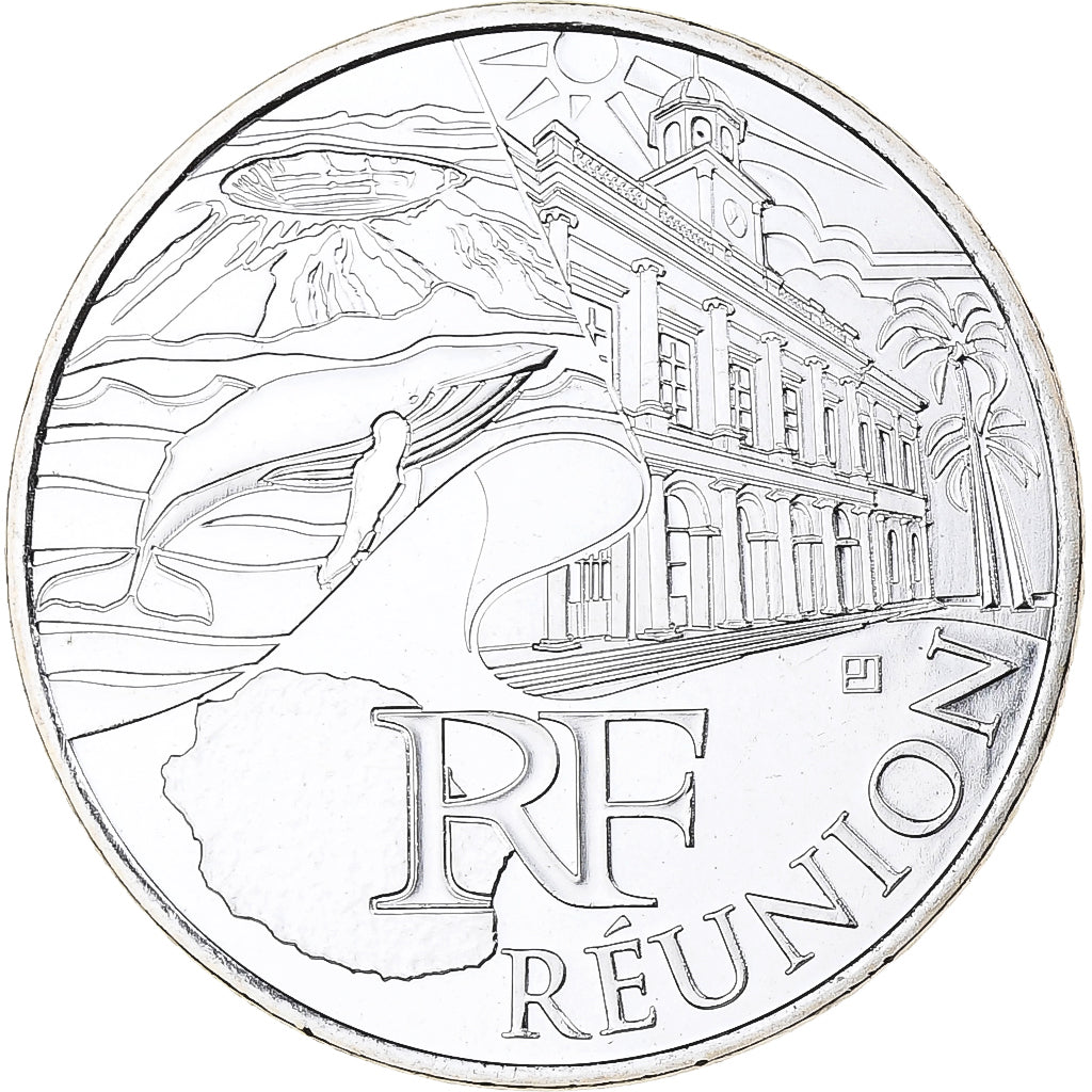 Francia, 10 Euro, Réunion, 2011, MDP, Argento, FDC
