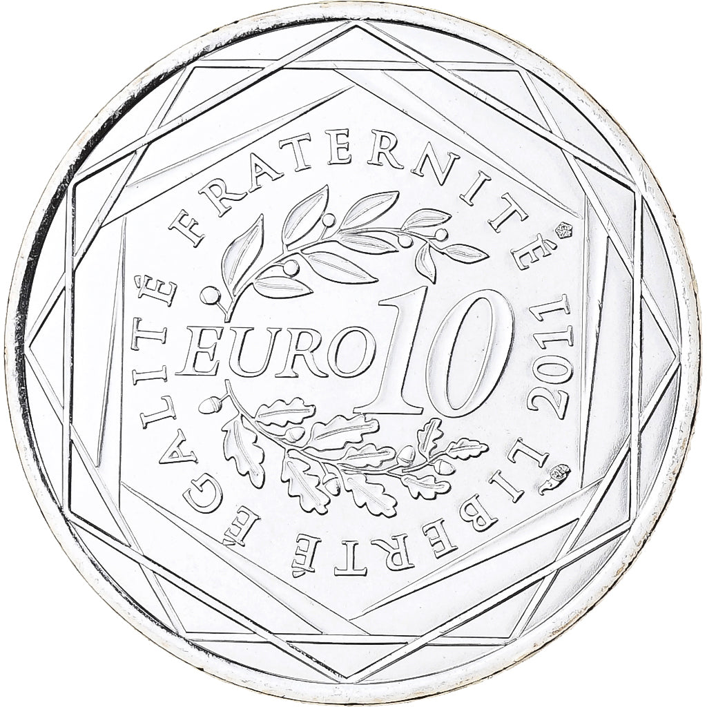 Francia, 10 Euro, Réunion, 2011, MDP, Argento, FDC