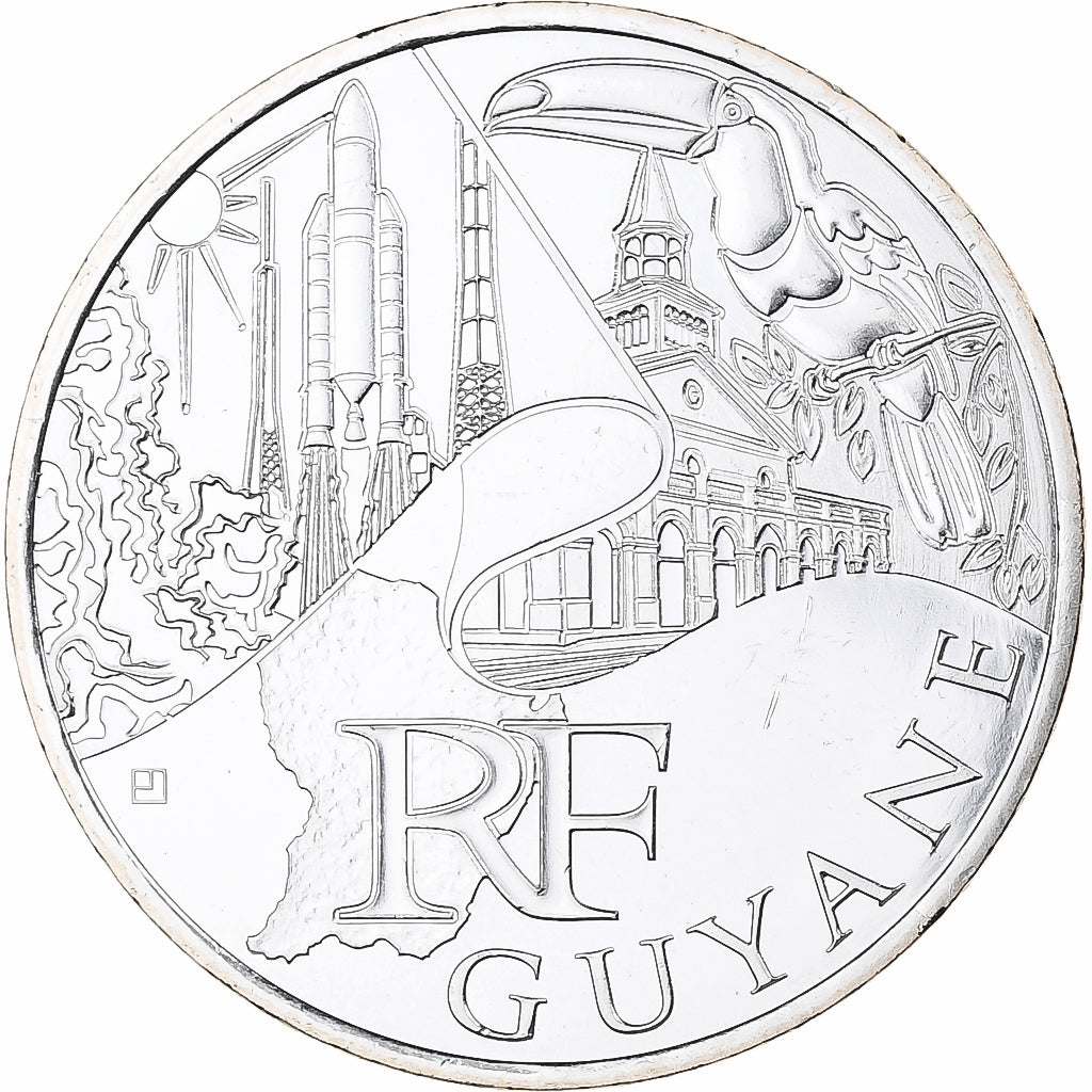Francia, 10 Euro, Guyane, 2011, MDP, Argento, FDC