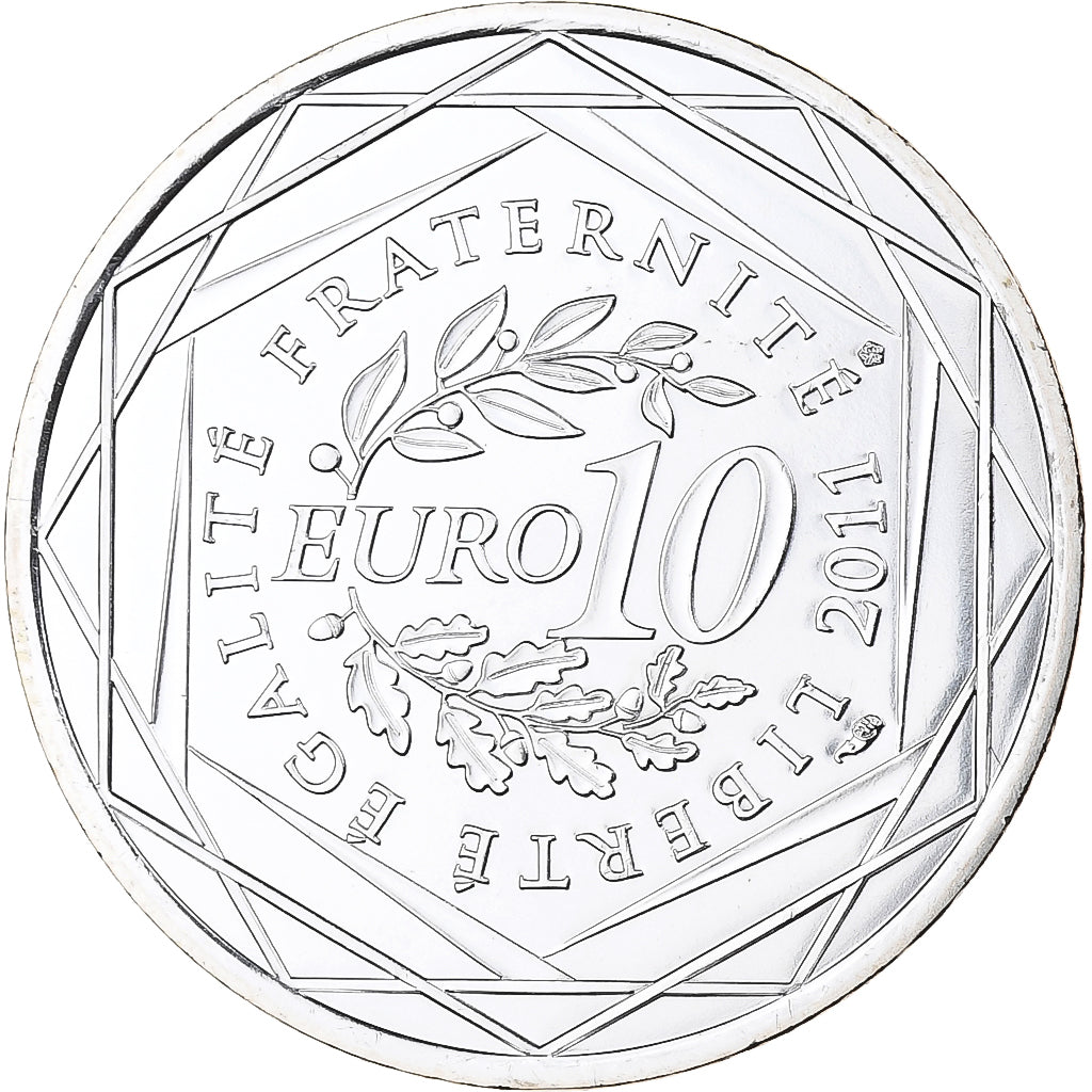 Francia, 10 Euro, Guyane, 2011, MDP, Argento, FDC