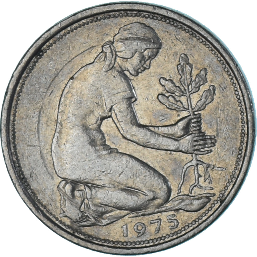 Munten, Duitsland, 50 Pfennig, 1975