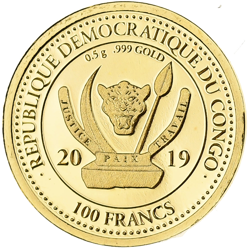 Congo Democratic Republic, 100 Francs, Secrets of Egypt, Cleopatra, 2019, Gold