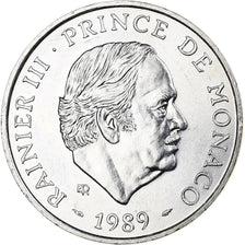 Monaco, Rainier III, 100 Francs, 40th Anniversary of reign, 1989, MDP, Silver