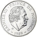 Monaco, Rainier III, 100 Francs, 40th Anniversary of reign, 1989, MDP, Silver