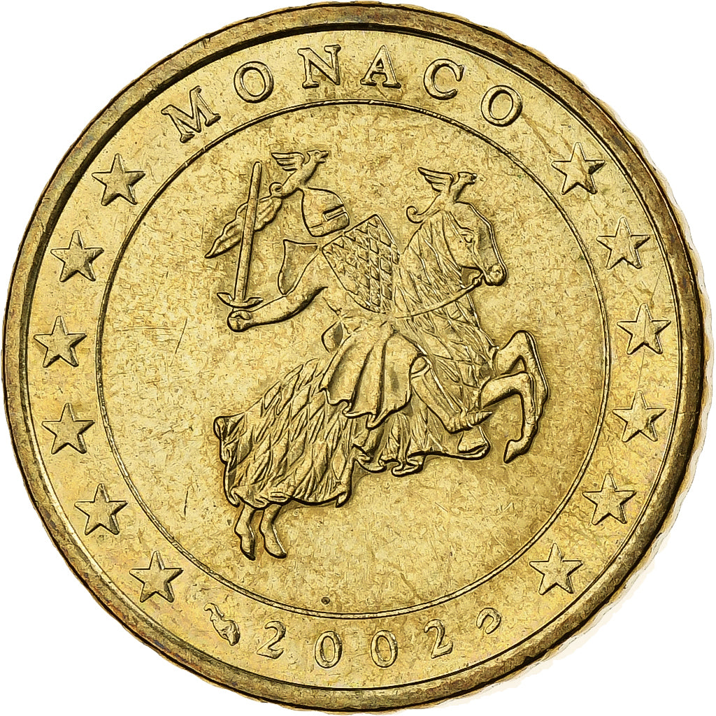 Monaco, Rainier III, 50 Centimes, 2002, MDP, Nordic gold, AU(55-58)