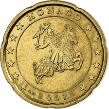 Monaco, Rainier III, 20 Centimes, 2002, MDP, Nordic gold, AU(55-58)