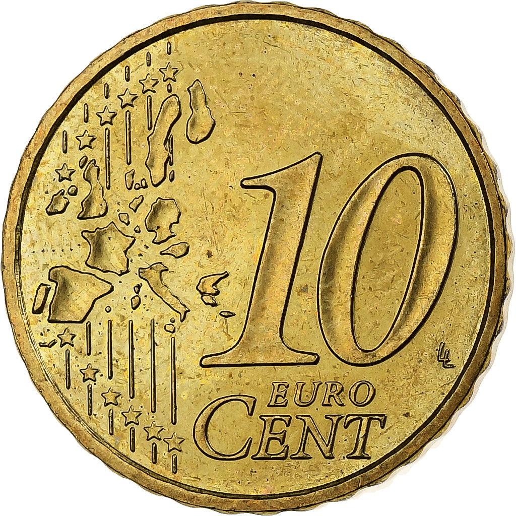 Monaco, Rainier III, 10 Centimes, 2002, MDP, Nordic gold, MS(60-62)