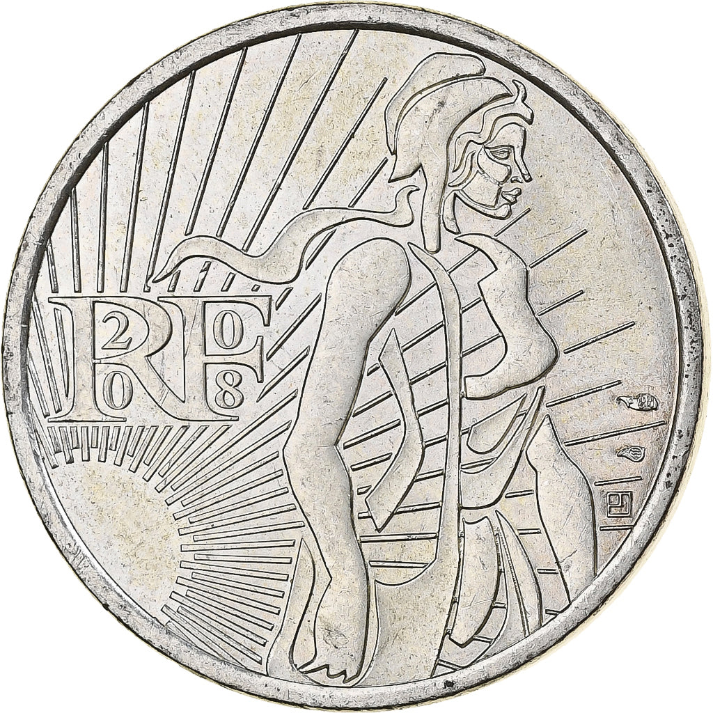 Francia, 5 Euro, Semeuse, 2008, MDP, Plata, EBC+