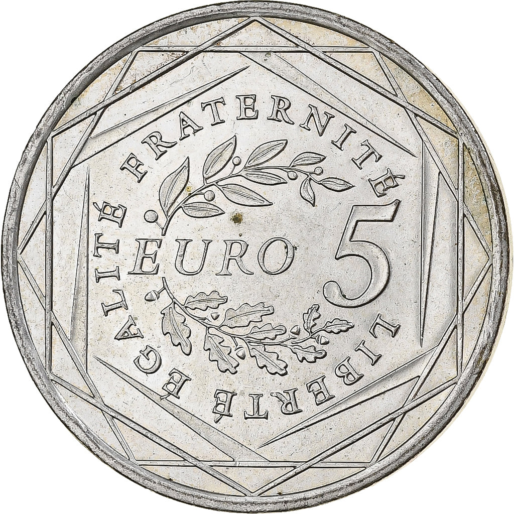 Francia, 5 Euro, Semeuse, 2008, MDP, Argento, SPL