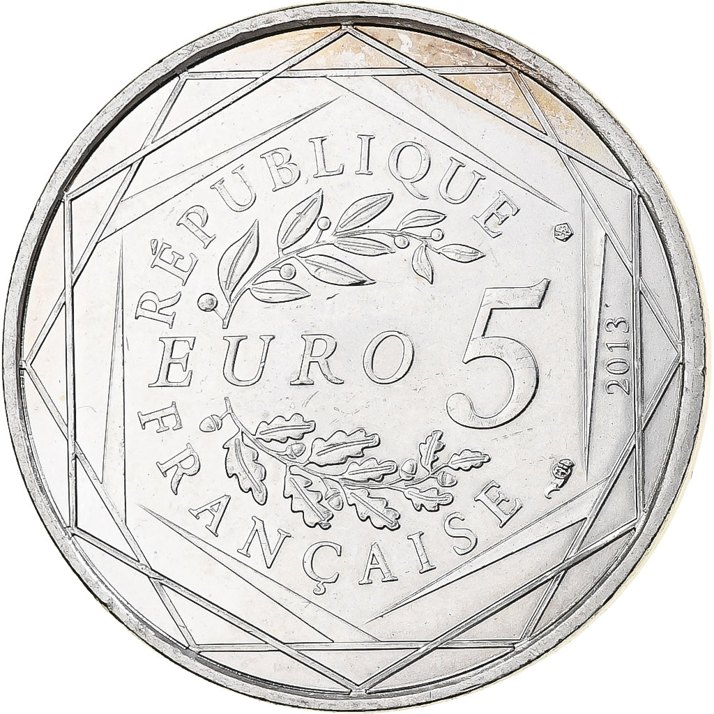 Francia, 5 Euro, Liberté, 2013, MDP, Plata, SC