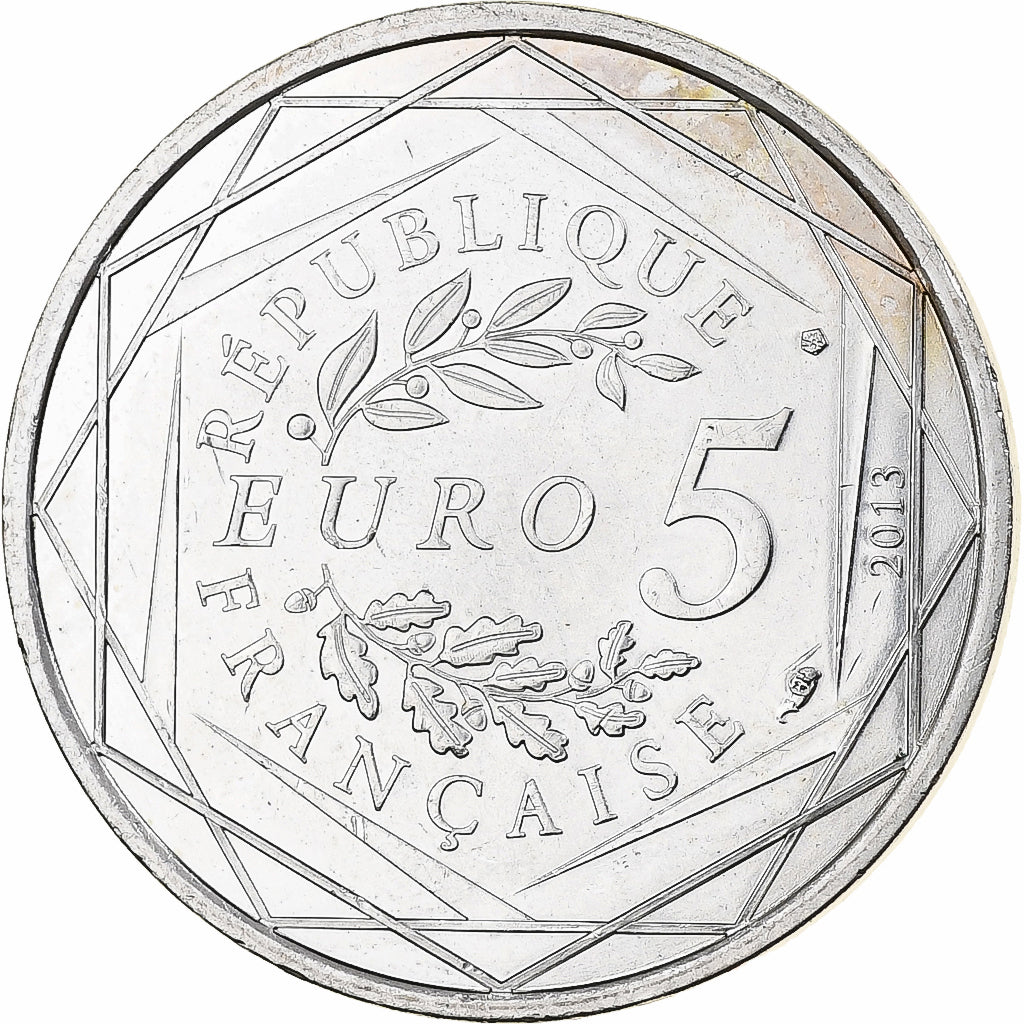 Francja, 5 Euro, Fraternité, 2013, MDP, Srebro, MS(63)