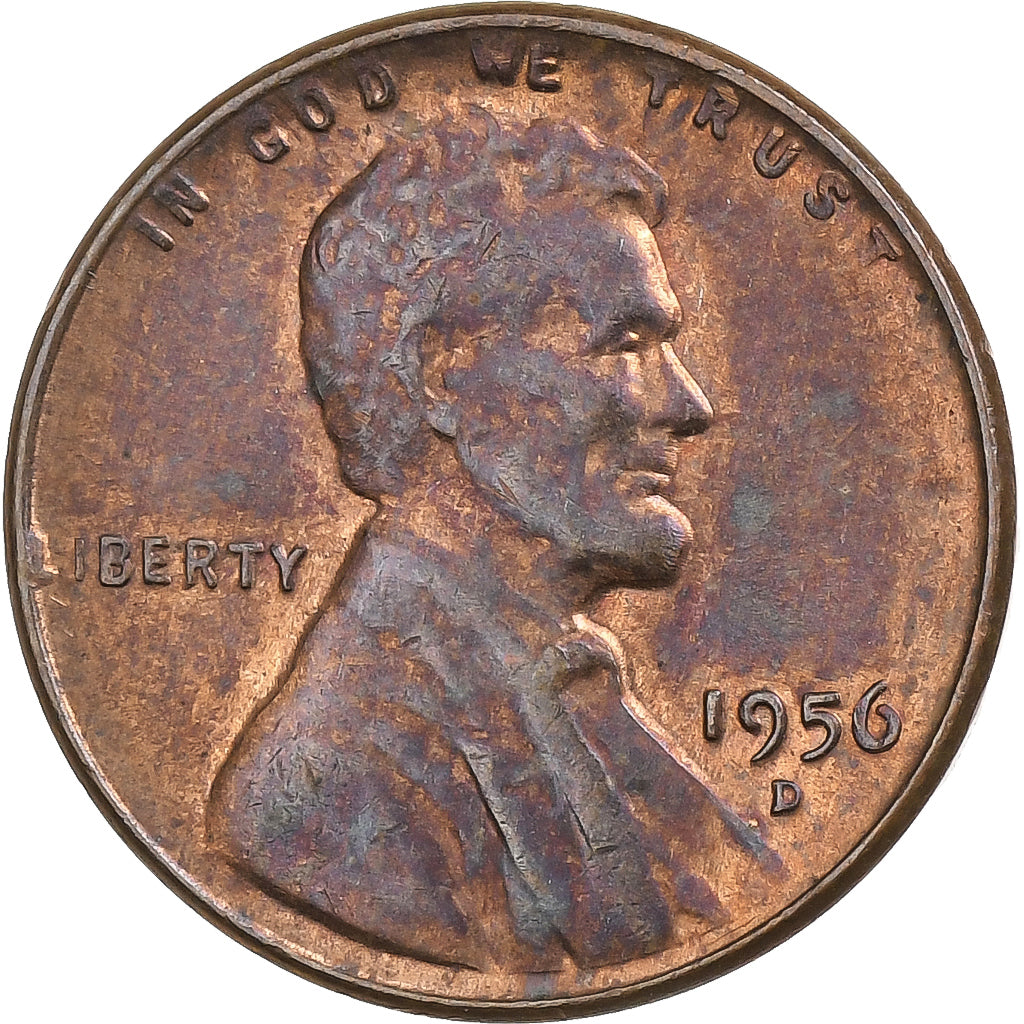 Estados Unidos da América, Cent, Lincoln, 1956, Denver, Bronze, EF(40-45)