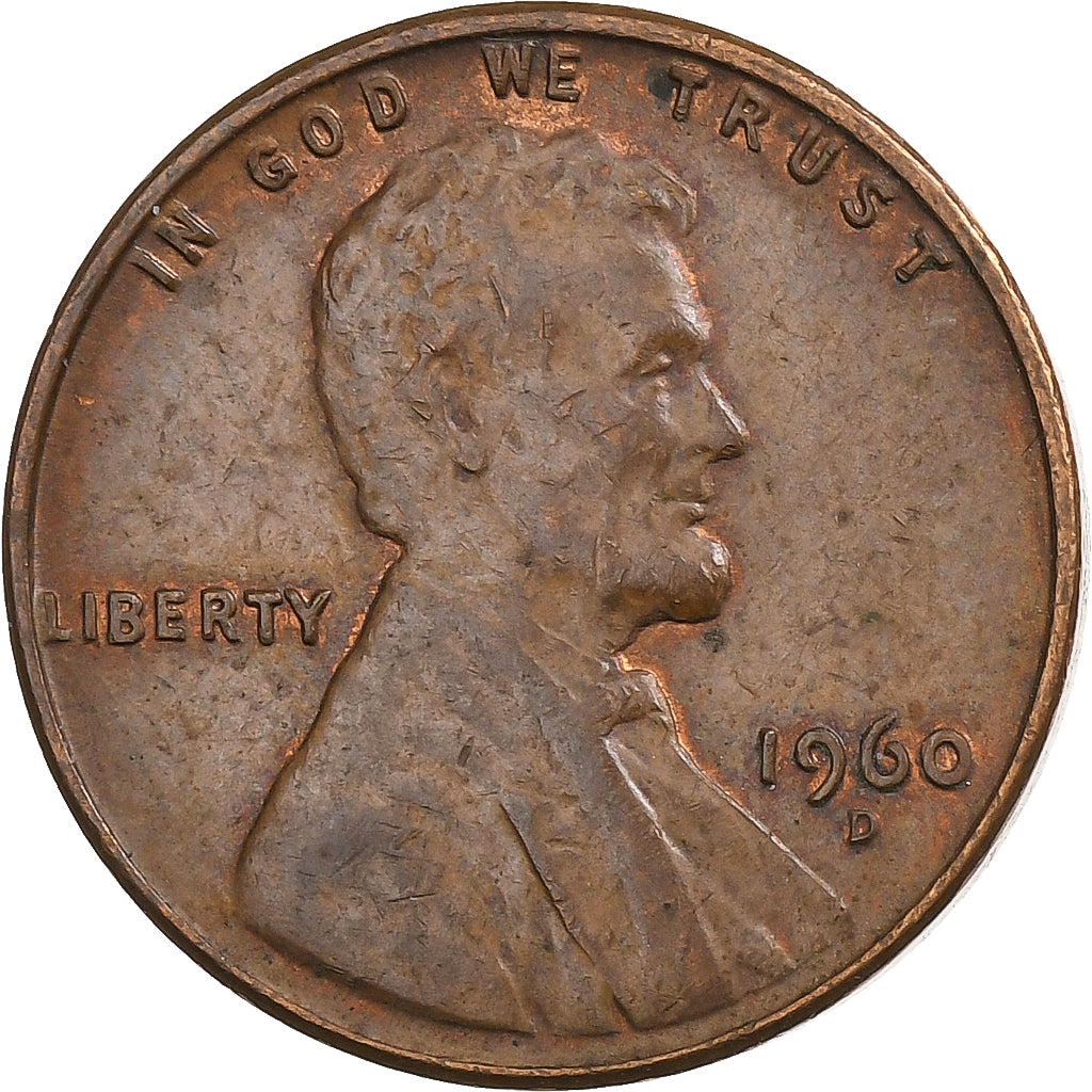 Verenigde Staten, Cent, Lincoln, 1960, Denver, Bronzen, FR+