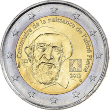 France, 2 Euro, Abbé Pierre, 2012, MDP, Bi-Metallic, MS(65-70)