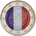 Francja, 2 Euro, 10 Years of EMU, Colourized, 2009, MDP, Bimetaliczny, MS(65-70)