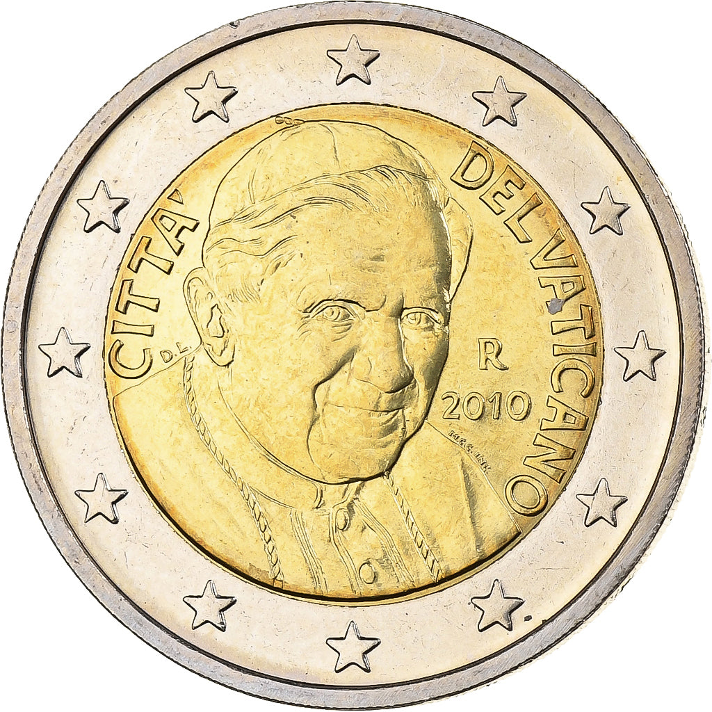 Italia, Benedict XVI, 2 Euro, 2010, Rome, Bi-metallico, FDC
