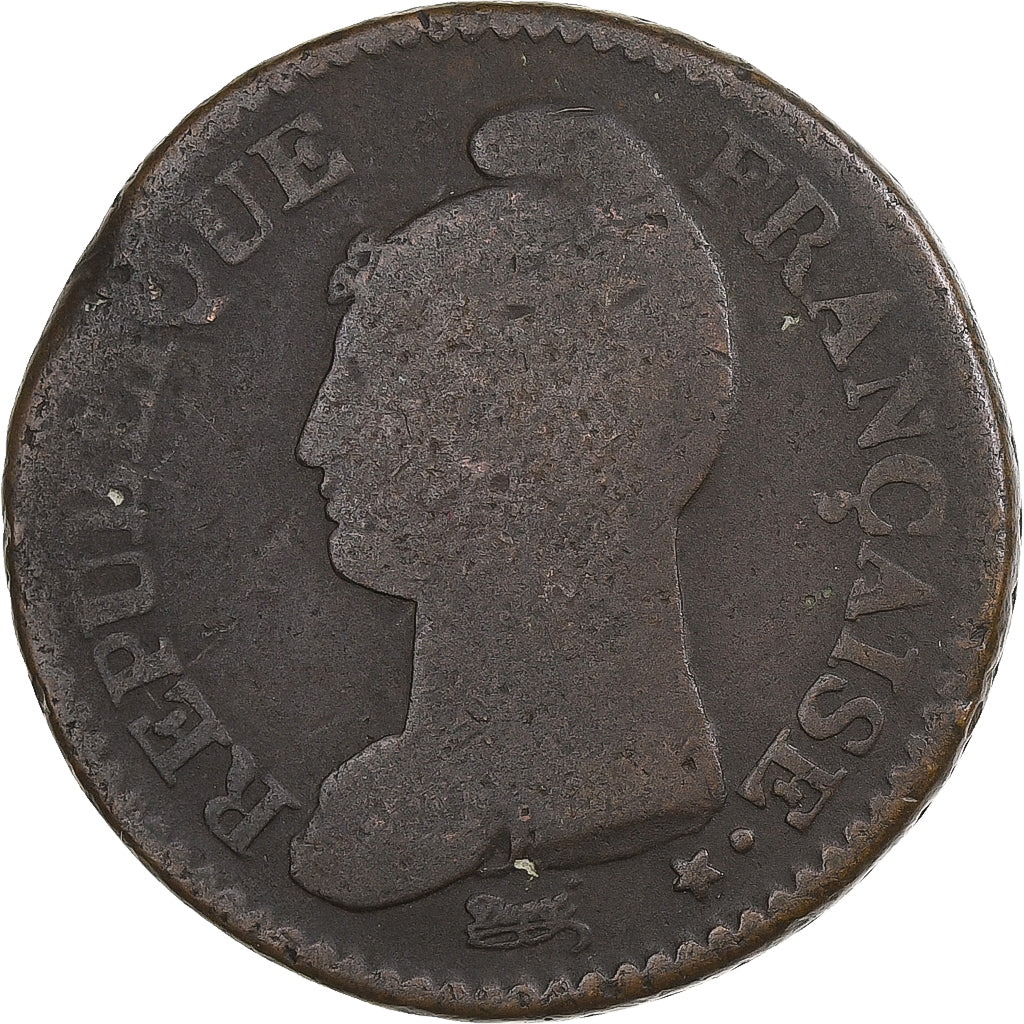 Francja, Decime, Dupré, Paris, Miedź, VG(8-10)