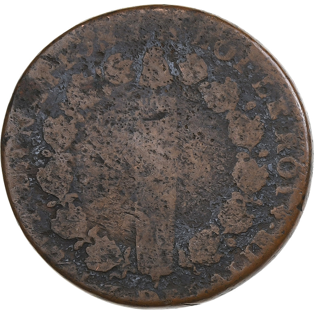 France, Louis XVI, 12 deniers François, 1791 / AN 3, Limoges, Cuivre, B+