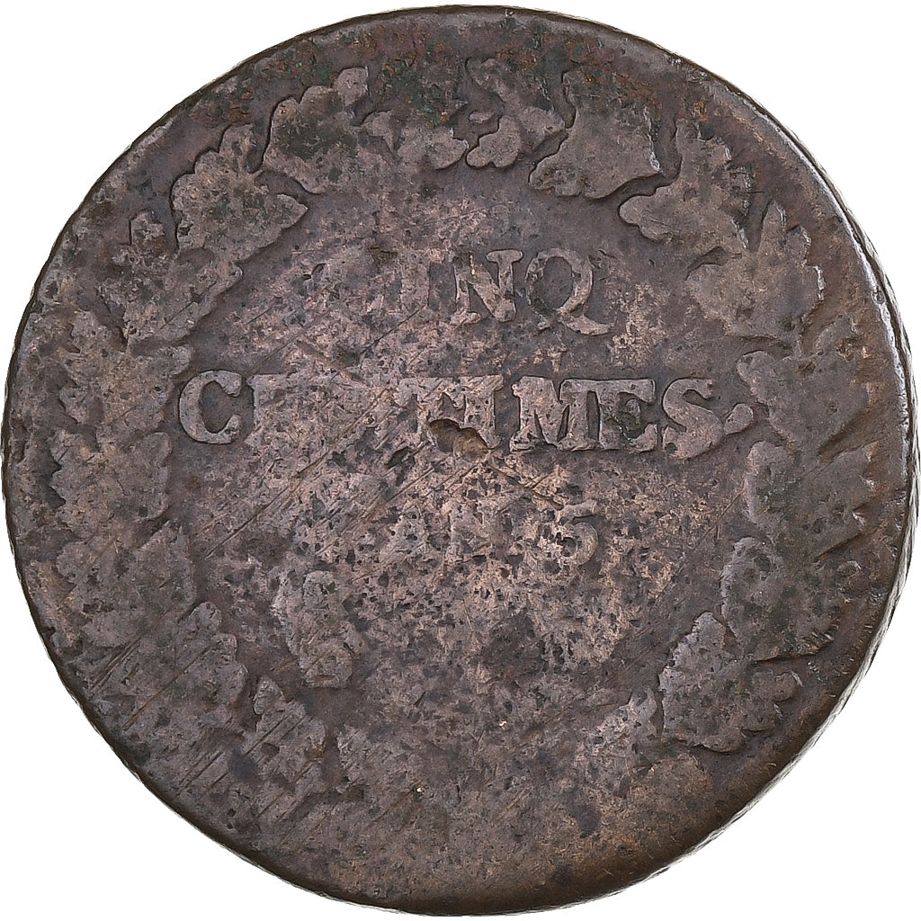 Frankrijk, 5 Centimes, Dupré, AN 5, Lille, Koper, ZG+