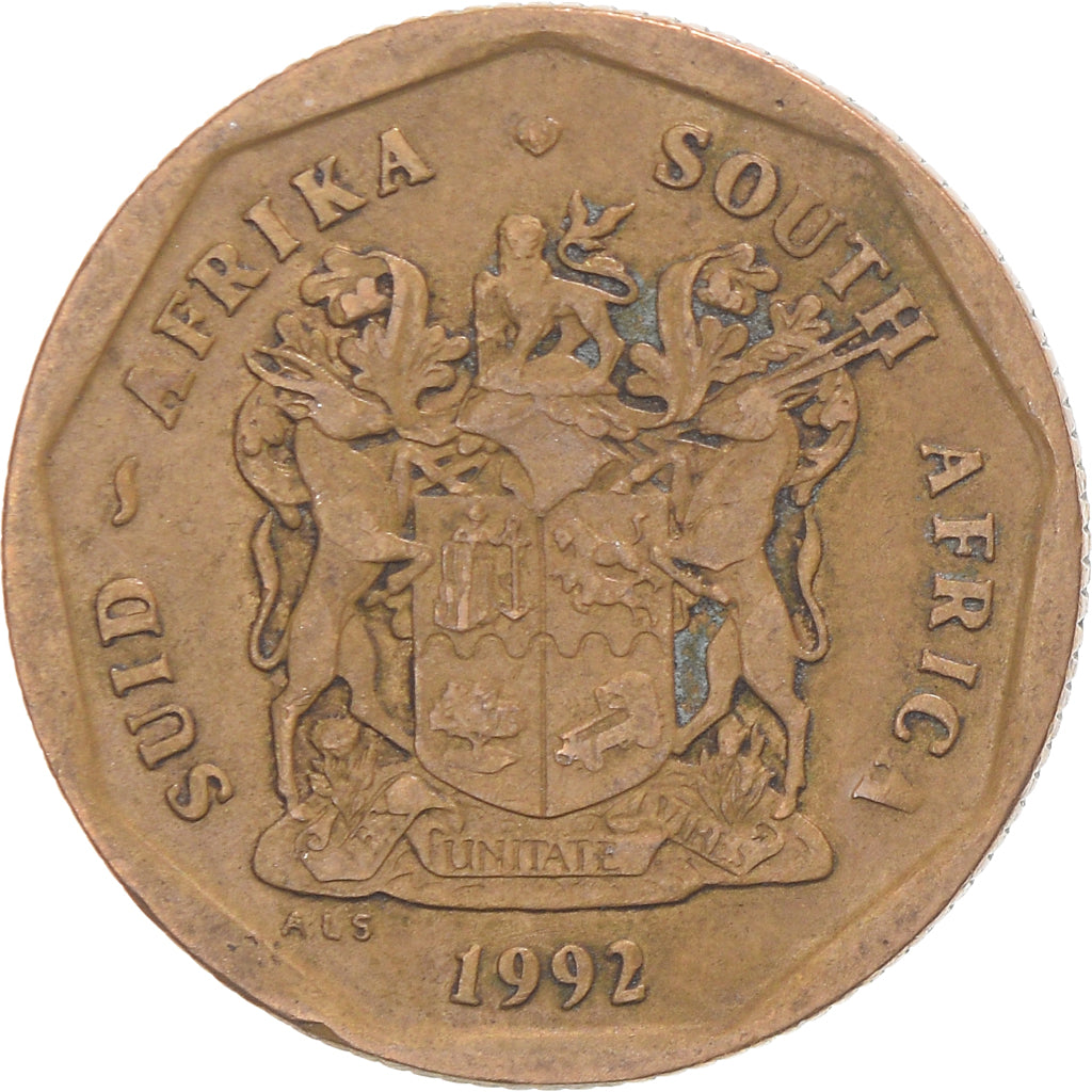 Coin, South Africa, 50 Cents, 1992