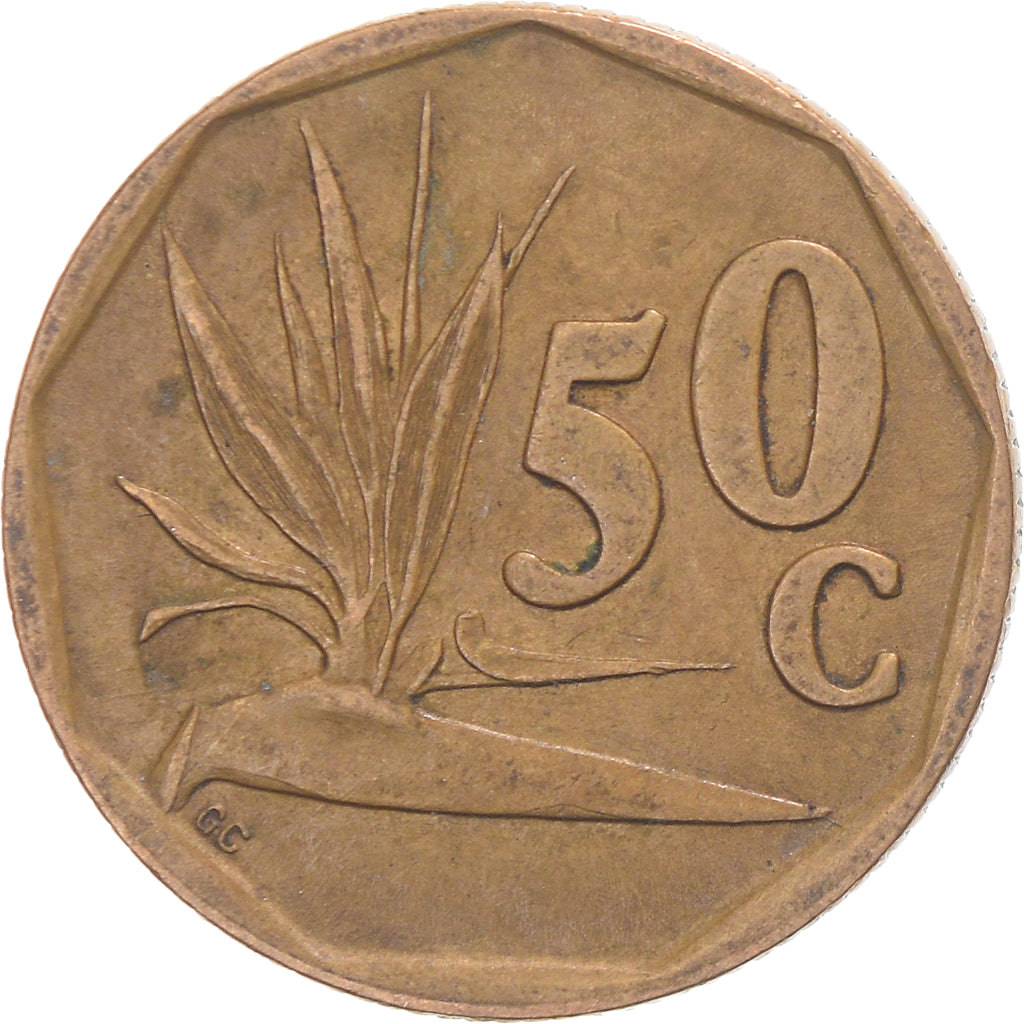 Coin, South Africa, 50 Cents, 1992