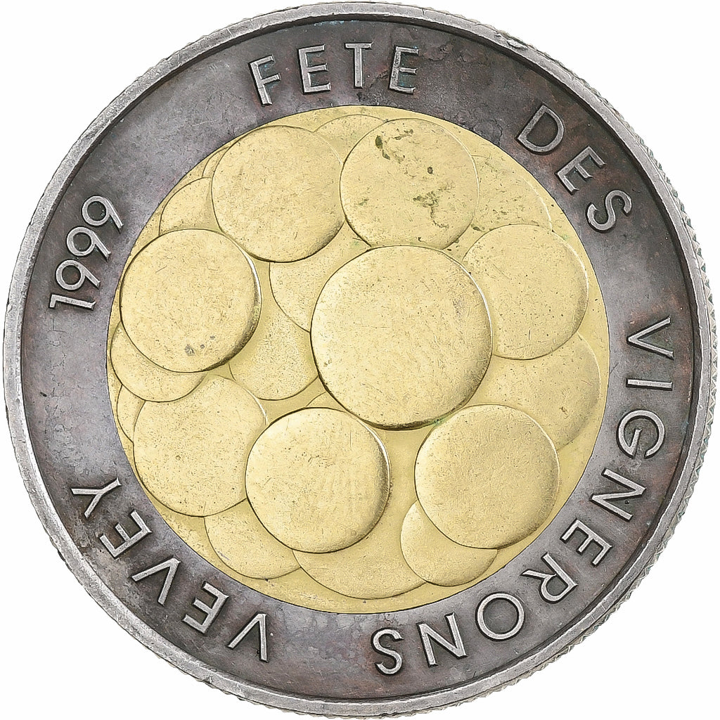 Suisse, 5 Francs, Fête des Vignerons, 1999, Bern, Bimétallique, TTB