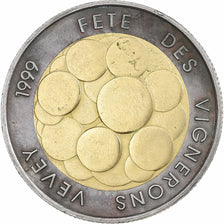 Suisse, 5 Francs, Fête des Vignerons, 1999, Bern, Bimétallique, TTB