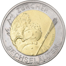 Switzerland, 5 Francs, Zürcher Sechseläuten, 2001, Bern, Bi-Metallic
